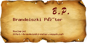 Brandeiszki Péter névjegykártya