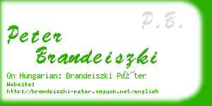 peter brandeiszki business card
